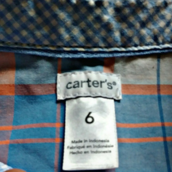 Boys plaid long sleeve button down shirt size 6 - Picture 2 of 2